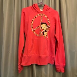 vintage Betty Boop Sweatshirt  peace sign floral size 7-9